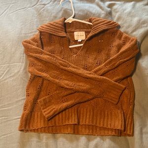 Brown/rust collared sweater women’s S